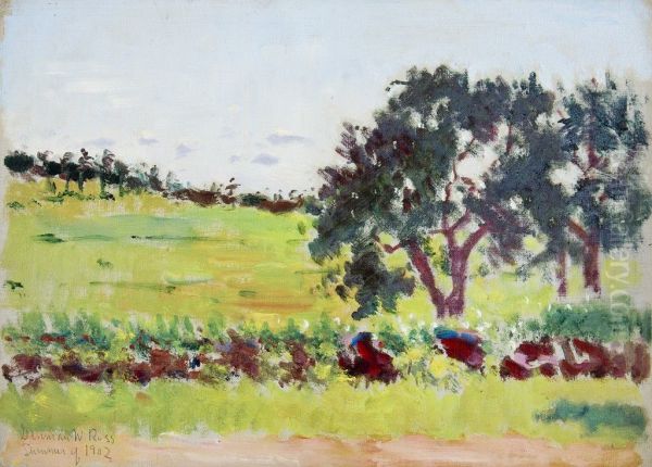 Landscape with Trees Oil Painting by Denman Ross