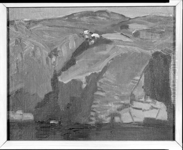 Cliffs Oil Painting by George Bellows