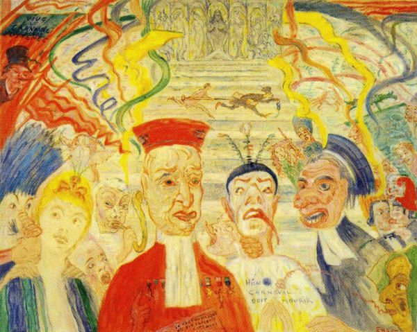 Carnival Oil Painting by James Ensor