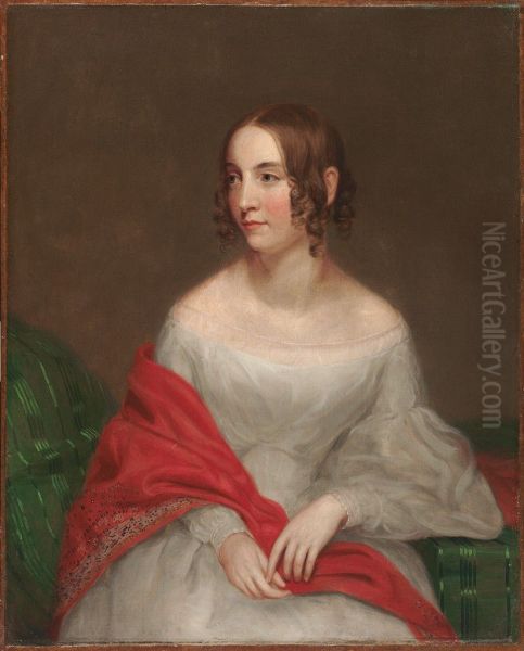 Belinda Lull Randall (1816-1897) Oil Painting by Cephas Giovanni Thompson