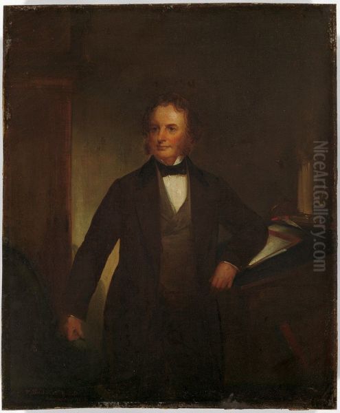 Henry Wadsworth Longfellow (1807-1882) Oil Painting by Thomas Buchanan Read