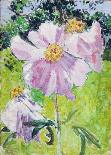 Flowers Oil Painting by Denman Ross