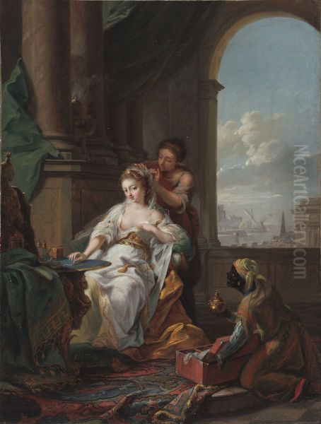 Cleopatra at her Toilet Oil Painting by Johann Heinrich Tischbein