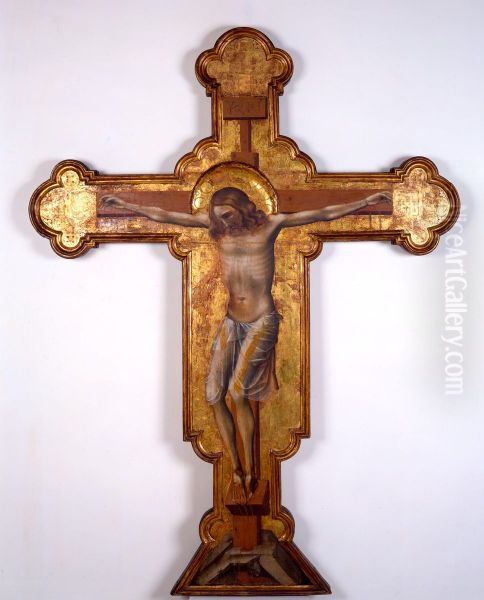 Christ on the Cross Oil Painting by Guariento di Arpo