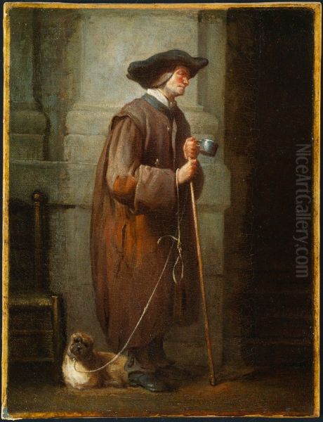 Blind Beggar Oil Painting by Jean-Baptiste-Simeon Chardin