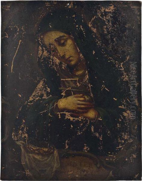 Virgen De Los Dolores Oil Painting by Miguel Cabrera