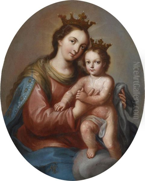 The Virgin And Child In Glory Oil Painting by Miguel Cabrera