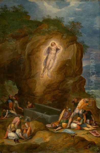 Resurrection of Christ, after studies by Michelangelo Oil Painting by Marcello Venusti