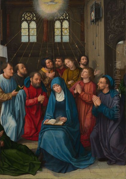 The Descent of the Holy Spirit Oil Painting by Gerard David