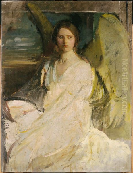 Angel Oil Painting by Abbott Handerson Thayer