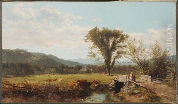 Sunday Afternoon, Berkshire County, Mass. Oil Painting by James McDougal Hart