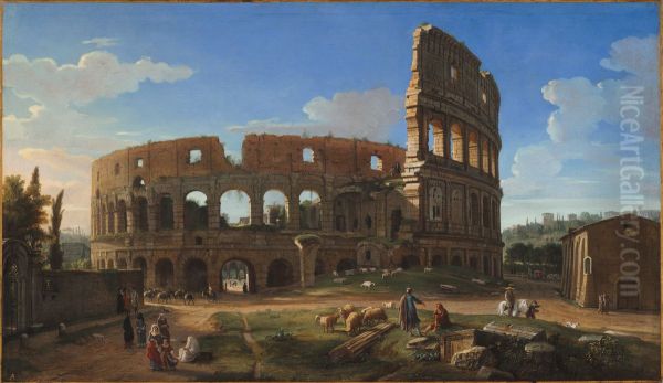 The Colosseum Seen from the Southeast Oil Painting by Gaspar van Wittel