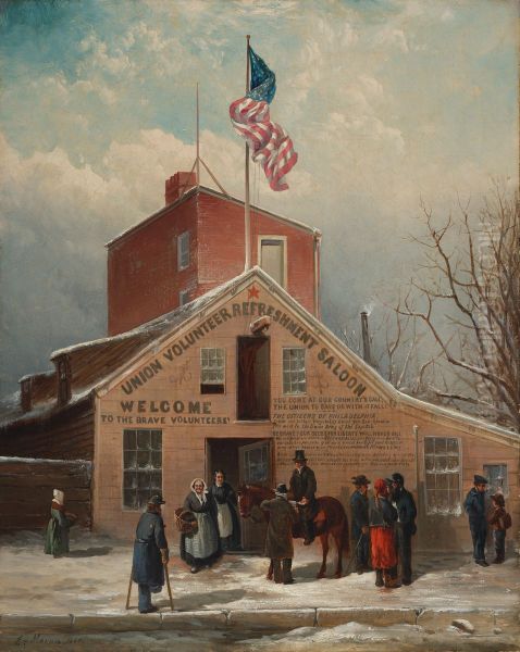 Union Volunteer Refreshment Saloon Oil Painting by Edward Moran