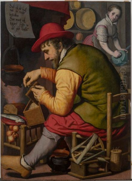 De gortenteller Oil Painting by Pieter Pietersz the Elder