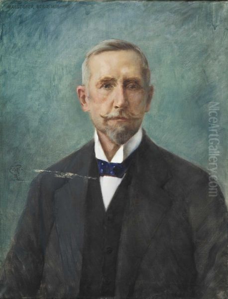 Portrait of Kristofer Berg Oil Painting by Eilif Peterssen