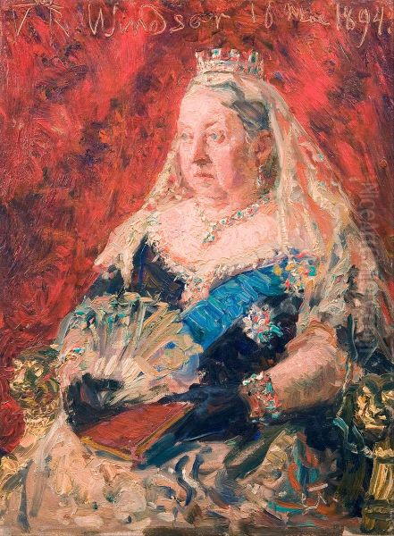 Portrait of Queen Victoria Oil Painting by Laurits Tuxen