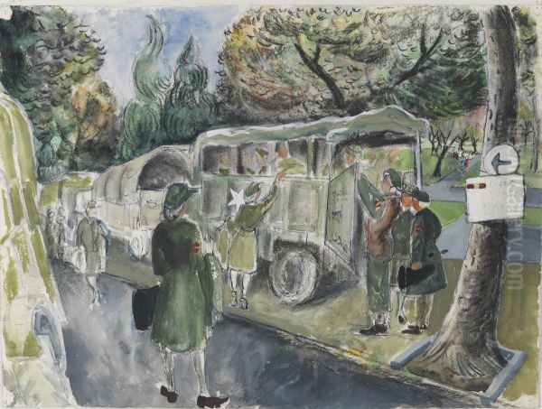 CANADIAN WOMEN'S ARMY CORPS BRASS BAND Oil Painting by Molly Bobak