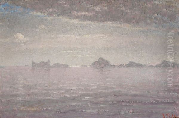 Indlob til Jakobshavns isfjord. Oil Painting by Laurits Tuxen