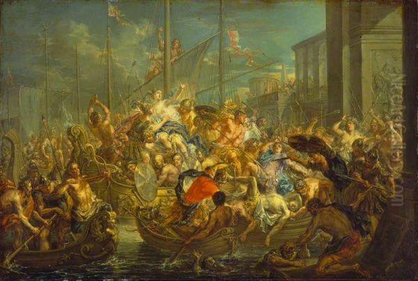 The Abduction of Helen Oil Painting by Johann Georg Platzer