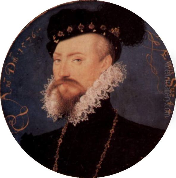 Robert Dudley, 1st Earl of Leicester Oil Painting by Nicholas Hilliard