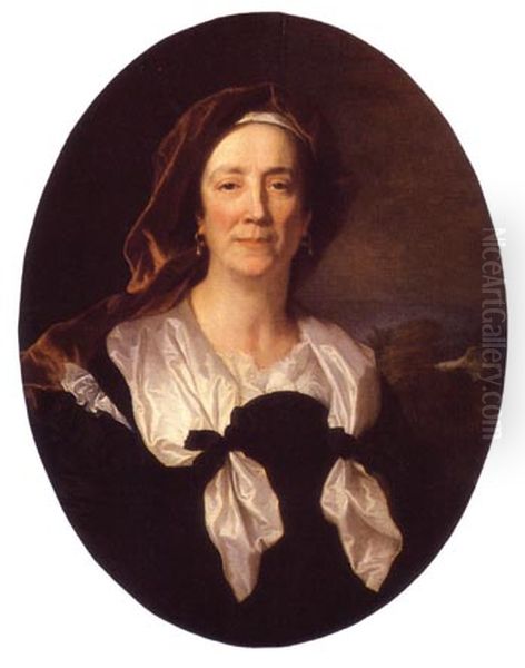 Portrait de Maria Serra, mere de Hyacinthe Rigaud Oil Painting by Hyacinthe Rigaud