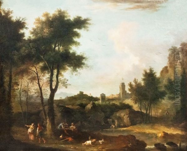 Landscape Oil Painting by Giovanni Francesco Grimaldi