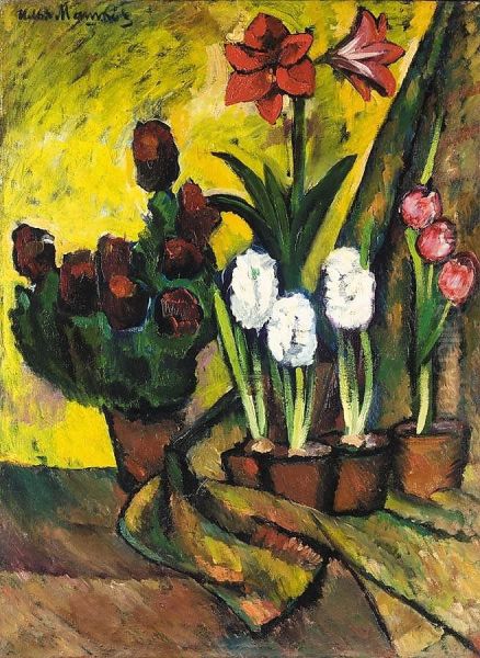 Still Life with Flowers Oil Painting by Ilya Mashkov