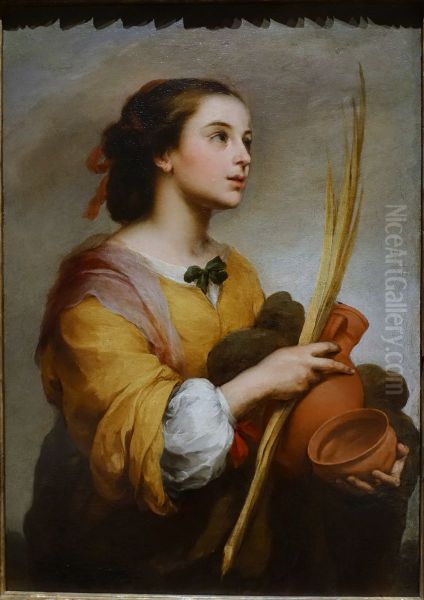 Santa Justa Oil Painting by Bartolome Esteban Murillo