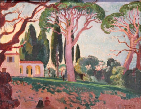 La chapelle Saint-Cassien a Cannes. Oil Painting by Maurice Denis