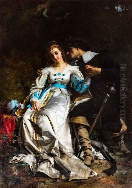 Anatole Vely - Lucie de Lammermoor Oil Painting by Anatole Vely