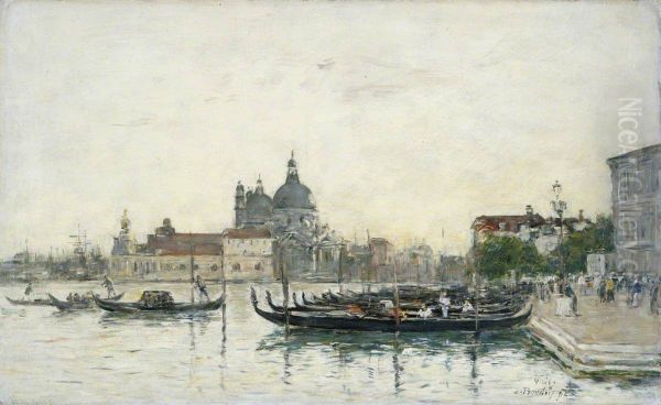 Venice, the Molo Oil Painting by Eugene Louis Boudin