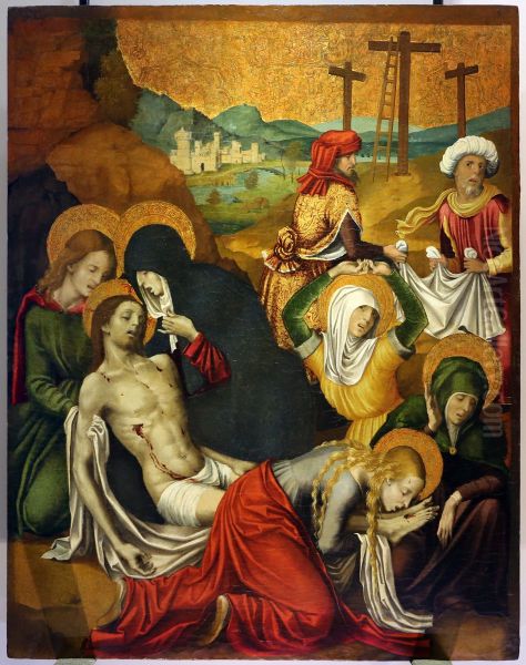 Il seppellimento di Cristo Oil Painting by Pietro Cavaro