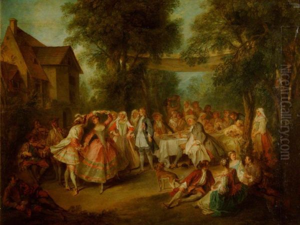 The Wedding Breakfast Oil Painting by Nicolas Lancret