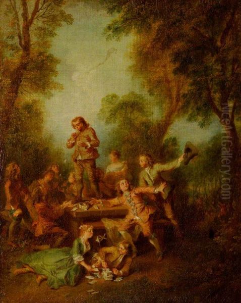 Air Oil Painting by Nicolas Lancret