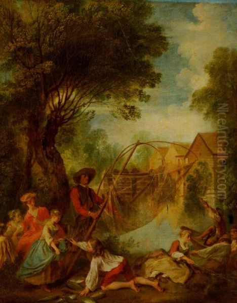 Water Oil Painting by Nicolas Lancret