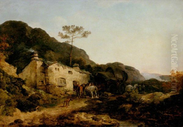 A Cottage in Patterdale, Westmoreland Oil Painting by Philip James de Loutherbourg