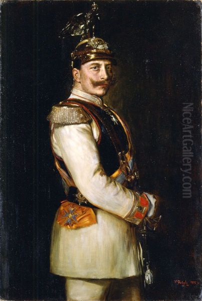 Portait of Emperor William II. Oil Painting by Vilma Lwoff-Parlaghy