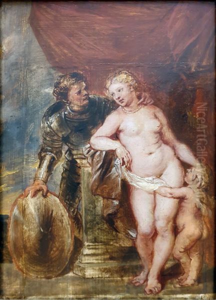 Mars, Venus und Amor Oil Painting by Peter Paul Rubens