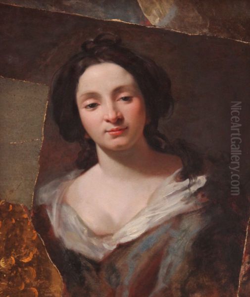 Portrait of Virginia da Vezzo Oil Painting by Simon Vouet