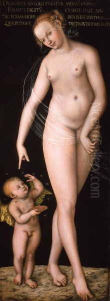 Venus und Amor als Honigdieb Oil Painting by Lucas Cranach the Elder