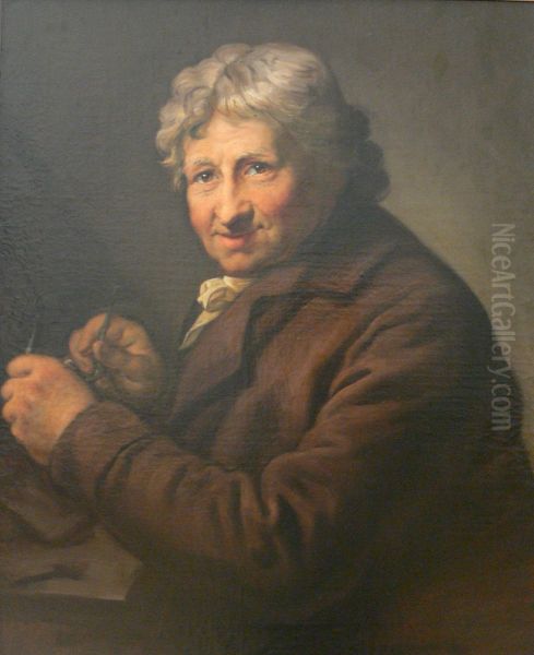 Portrait ofDaniel Nikolaus Chodowiecki Oil Painting by Anton Graff