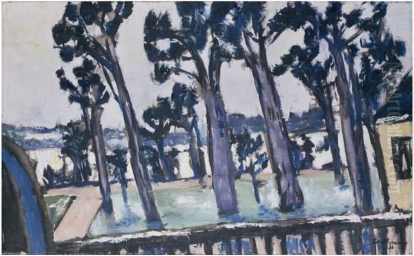 Blick vom Rupenhorn auf die Havel Oil Painting by Max Beckmann