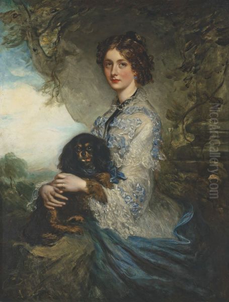 Portrait of Lady Alice Peel Oil Painting by Francis Grant