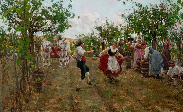 The Harvest Dance Oil Painting by Raffaello Sorbi