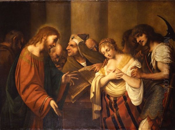 Christ and the adulteress Oil Painting by Pietro della Vecchia