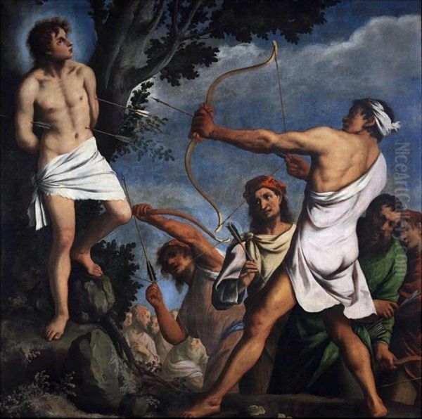 Martyrdom of St Sebastian Oil Painting by Pietro della Vecchia