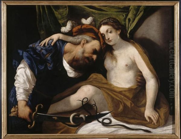 Tiresias transformed into a woman Oil Painting by Pietro della Vecchia