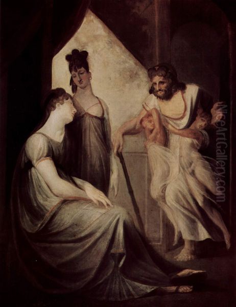 Thetis bittet Hephaistos, fur ihren Sohn Achilleus eine Rustung zu schmieden Oil Painting by Henry Fuseli