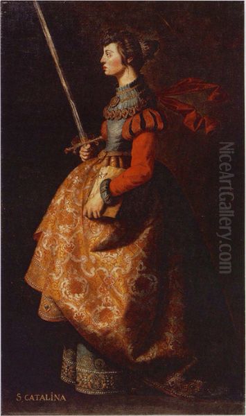 Saint Catherine of Alexandria Oil Painting by Francisco De Zurbaran