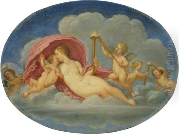 Venus and Cupid Oil Painting by Francesco Albani